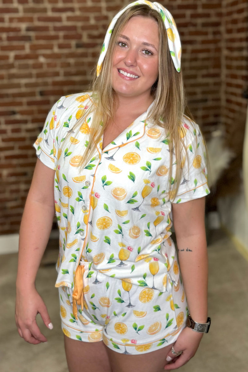 Mimosa Me PJ Set By PJ Salvage-Pajamas-PJ Salvage-Gallop 'n Glitz- Women's Western Wear Boutique, Located in Grants Pass, Oregon