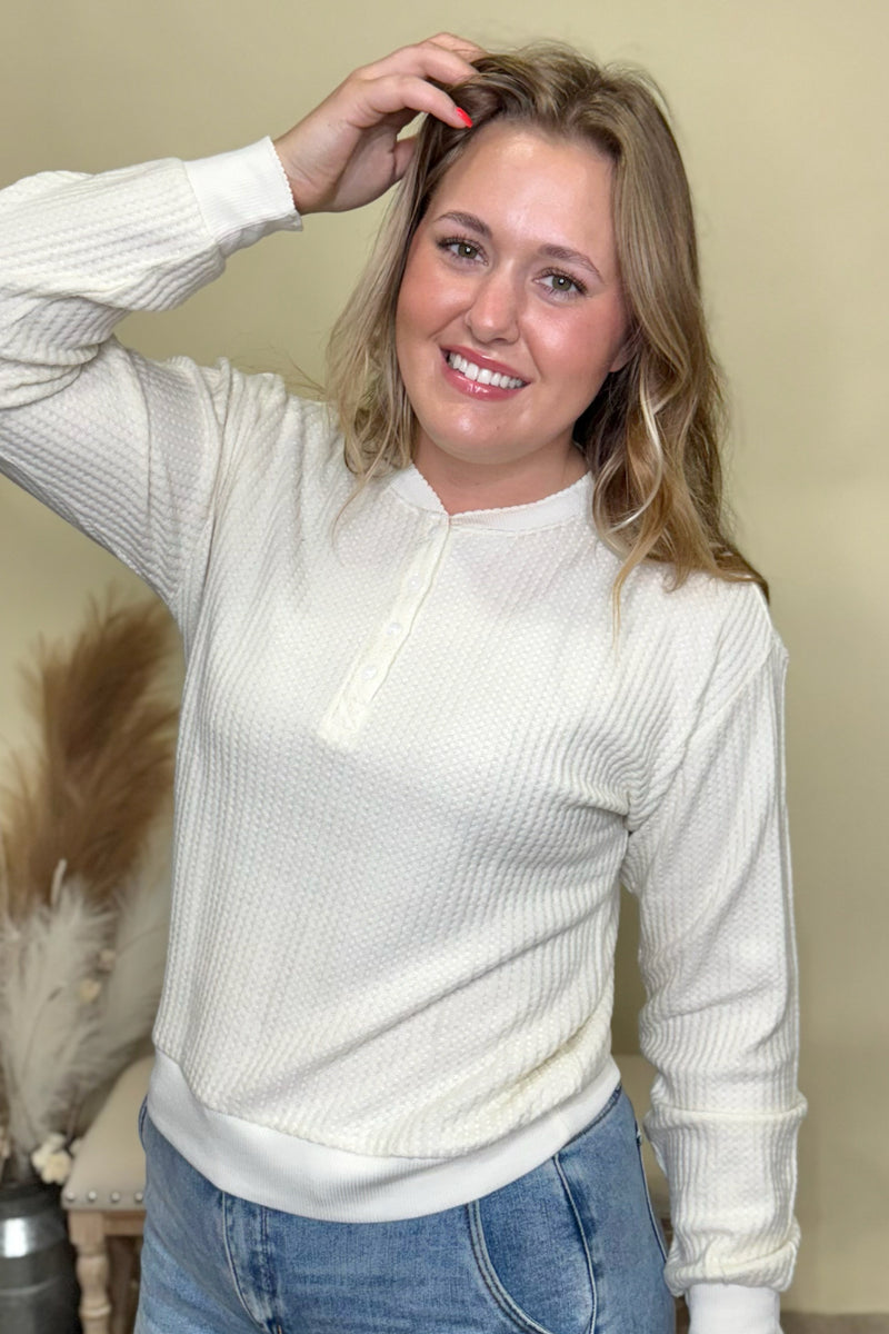 Morning Waffles Long Sleeve Top by PJ Salvage-Pajamas-PJ Salvage-Gallop 'n Glitz- Women's Western Wear Boutique, Located in Grants Pass, Oregon