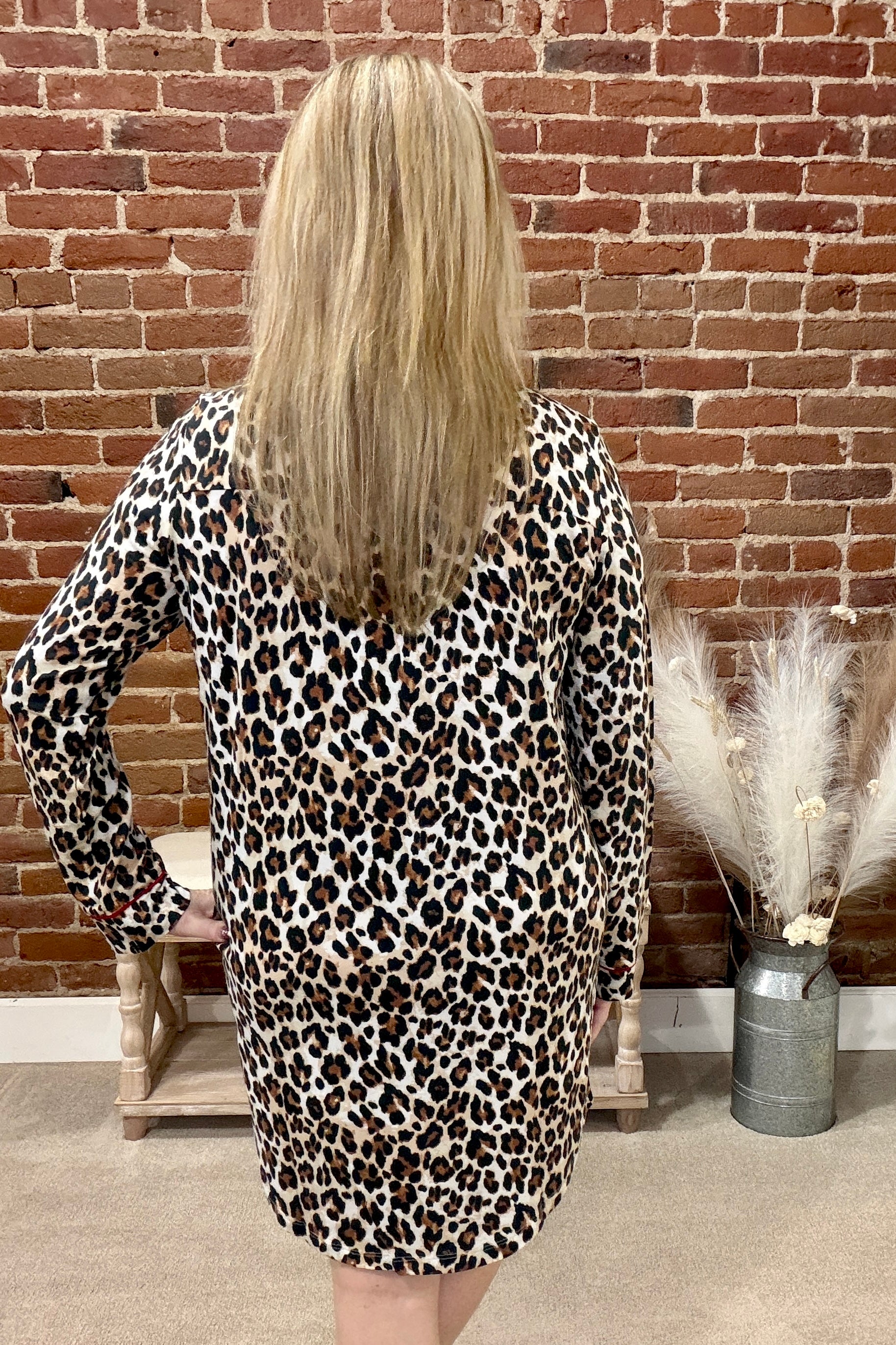 Holiday Dream Leopard Nightshirt By PJ Salvage-Pajamas-PJ Salvage-Gallop 'n Glitz- Women's Western Wear Boutique, Located in Grants Pass, Oregon