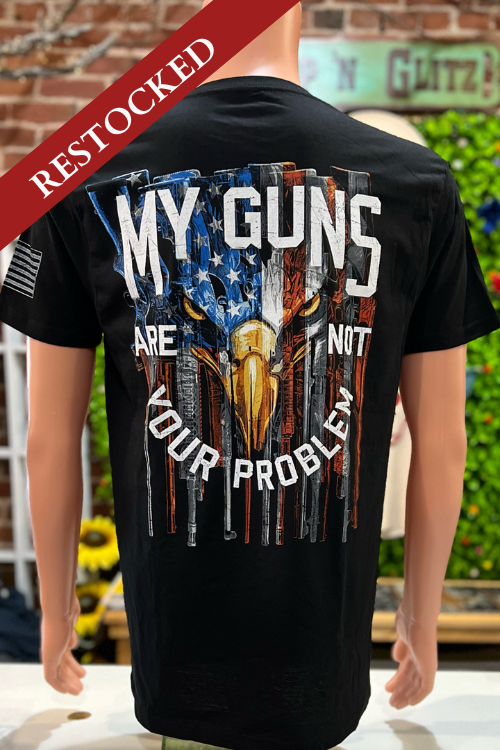 "My Guns" Tee-Men's Graphic Tee-Buck Wear-Gallop 'n Glitz- Women's Western Wear Boutique, Located in Grants Pass, Oregon