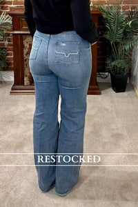 Kimes Ranch Women's Olivia Light Wash High Rise Stretch Wide Leg Trouser Jeans-Trouser-Kimes-Gallop 'n Glitz- Women's Western Wear Boutique, Located in Grants Pass, Oregon