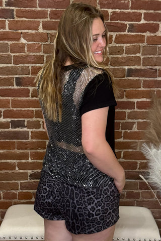 Night Leopard Shorts-Shorts-Sterling Kreek-Gallop 'n Glitz- Women's Western Wear Boutique, Located in Grants Pass, Oregon