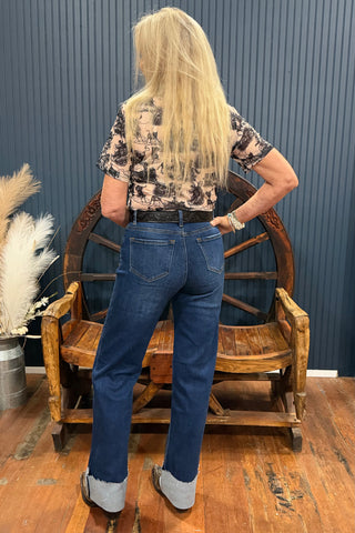 Sk Cuffed Straight Leg Jeans-Straight-Sterling Kreek-Gallop 'n Glitz- Women's Western Wear Boutique, Located in Grants Pass, Oregon