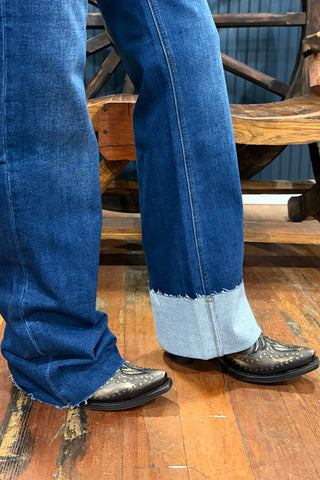 Sk Cuffed Straight Leg Jeans-Straight-Sterling Kreek-Gallop 'n Glitz- Women's Western Wear Boutique, Located in Grants Pass, Oregon
