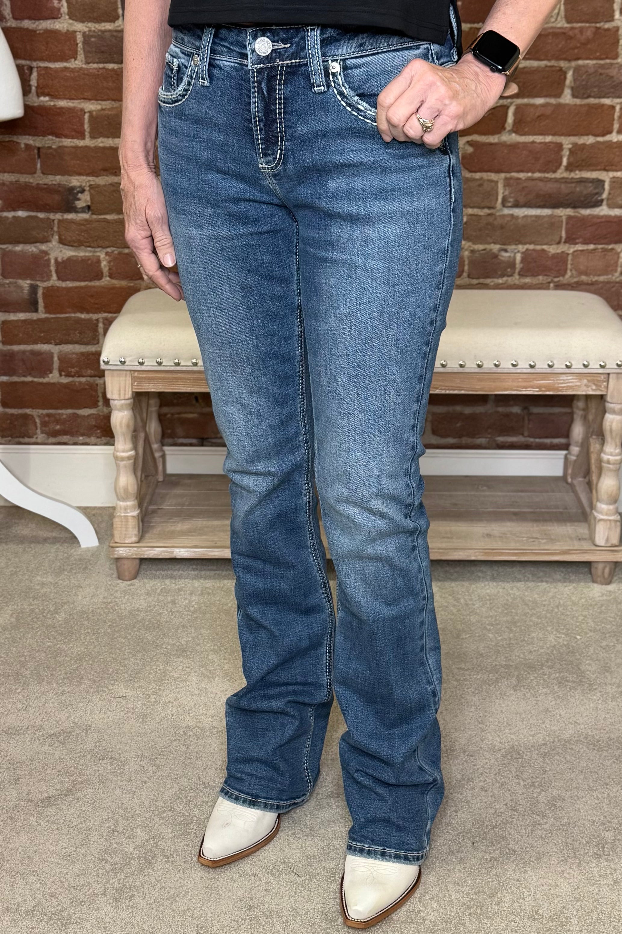 Elyse Mid Rise Bootcut by Silver-Bootcut-Silver Jeans-Gallop 'n Glitz- Women's Western Wear Boutique, Located in Grants Pass, Oregon
