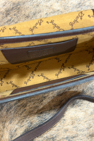 Floral Scrolled Leather Crossbody Bag