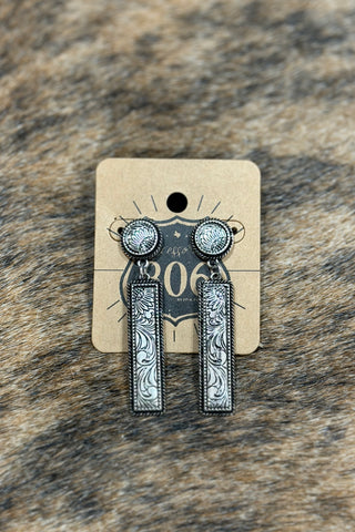 Silver Sage Earrings-Jewelry-Pink Panache-Gallop 'n Glitz- Women's Western Wear Boutique, Located in Grants Pass, Oregon