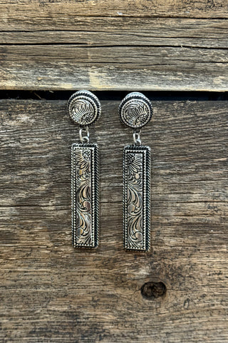 Silver Sage Earrings-Jewelry-Pink Panache-Gallop 'n Glitz- Women's Western Wear Boutique, Located in Grants Pass, Oregon