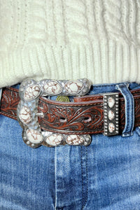 Buckle Up Belt Buckle White-Belt-Sterling Kreek-Gallop 'n Glitz- Women's Western Wear Boutique, Located in Grants Pass, Oregon