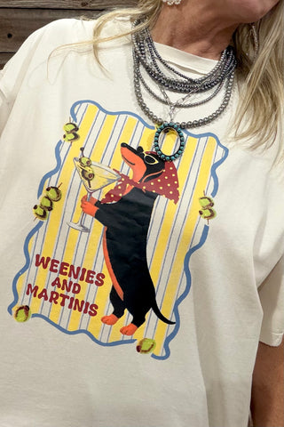 Weenies and Martinis Graphic Tee-Top-ee:some-Gallop 'n Glitz- Women's Western Wear Boutique, Located in Grants Pass, Oregon