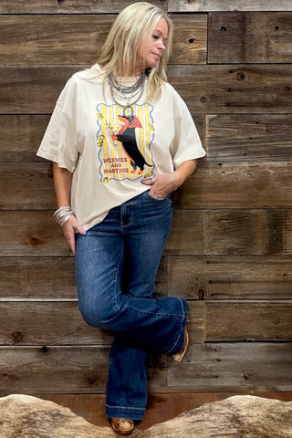 Weenies and Martinis Graphic Tee-Top-ee:some-Gallop 'n Glitz- Women's Western Wear Boutique, Located in Grants Pass, Oregon