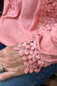 Floral Embroidered Top by POL-top-POL-Gallop 'n Glitz- Women's Western Wear Boutique, Located in Grants Pass, Oregon