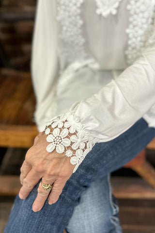 Floral Embroidered Top by POL-top-POL-Gallop 'n Glitz- Women's Western Wear Boutique, Located in Grants Pass, Oregon