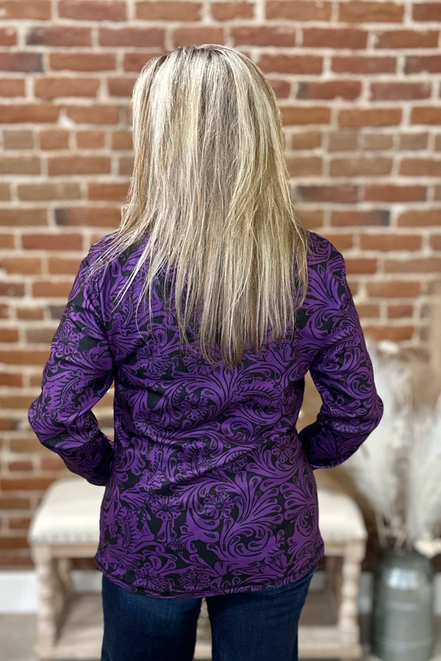 Tailgate Party Purple Quarter Zip Pullover-Jacket-Sterling Kreek-Gallop 'n Glitz- Women's Western Wear Boutique, Located in Grants Pass, Oregon