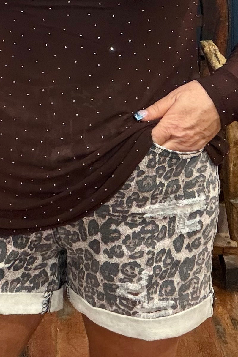 Tennessee Walking Shorts-Cheetah-Shorts-Sterling Kreek-Gallop 'n Glitz- Women's Western Wear Boutique, Located in Grants Pass, Oregon