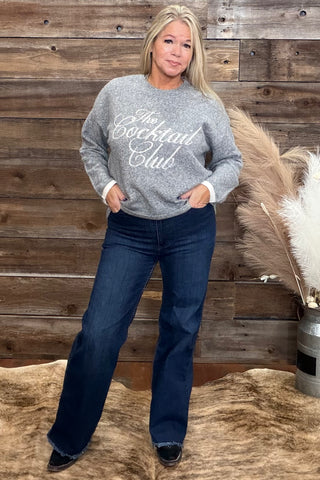 The Cocktail Club Sweater by PJ Salvage-top-PJ Salvage-Gallop 'n Glitz- Women's Western Wear Boutique, Located in Grants Pass, Oregon