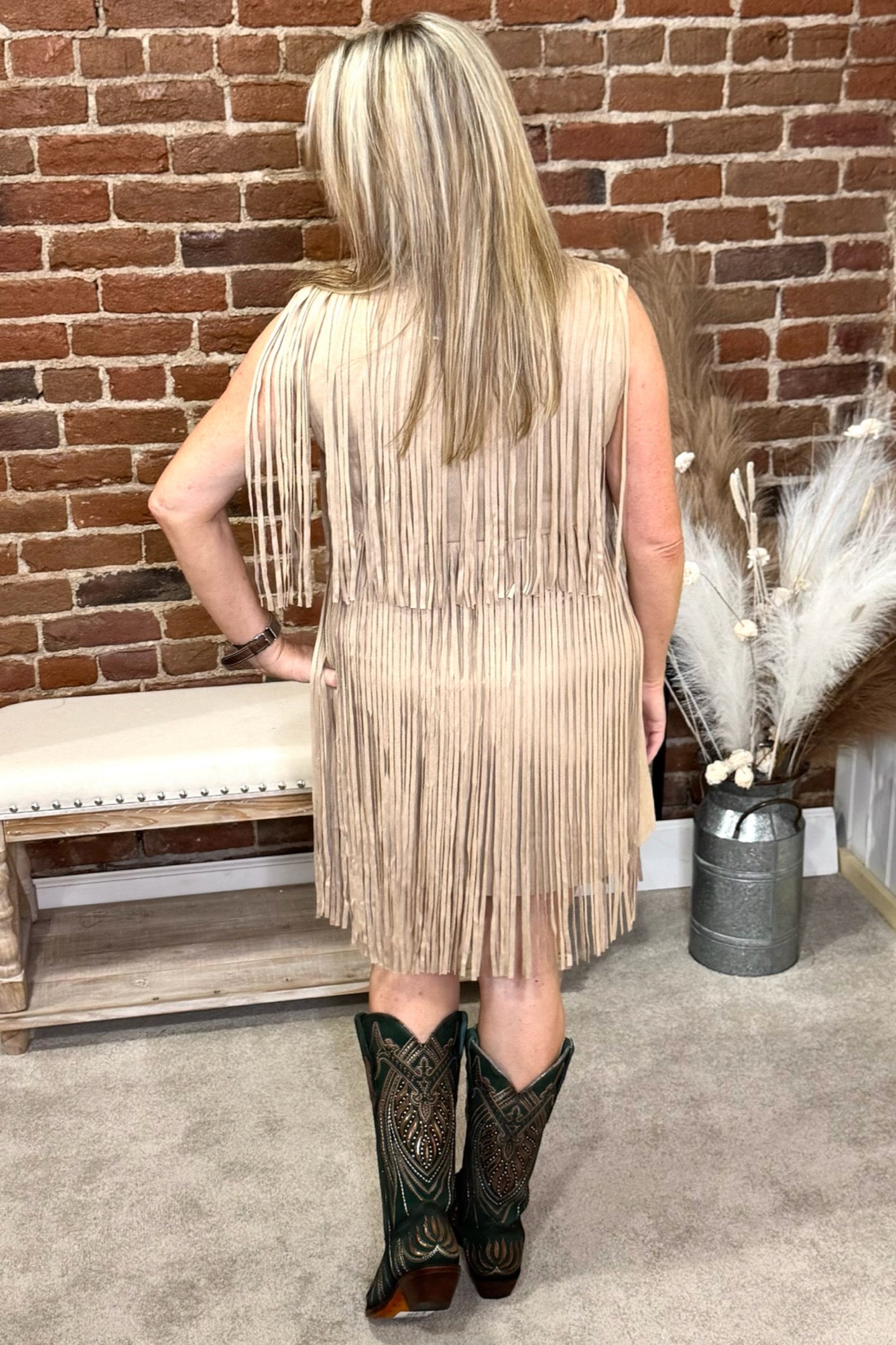 Suede Fringe Dress Suede Fringe Dress