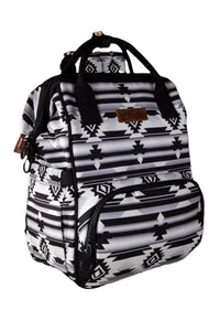 Wrangler Black Allover Aztec Multi Function Backpack-Handbags & Accessories-Montana West-Gallop 'n Glitz- Women's Western Wear Boutique, Located in Grants Pass, Oregon