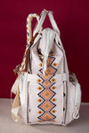Wrangler Tan Allover Aztec Multi Function Backpack-Handbags & Accessories-Montana West-Gallop 'n Glitz- Women's Western Wear Boutique, Located in Grants Pass, Oregon