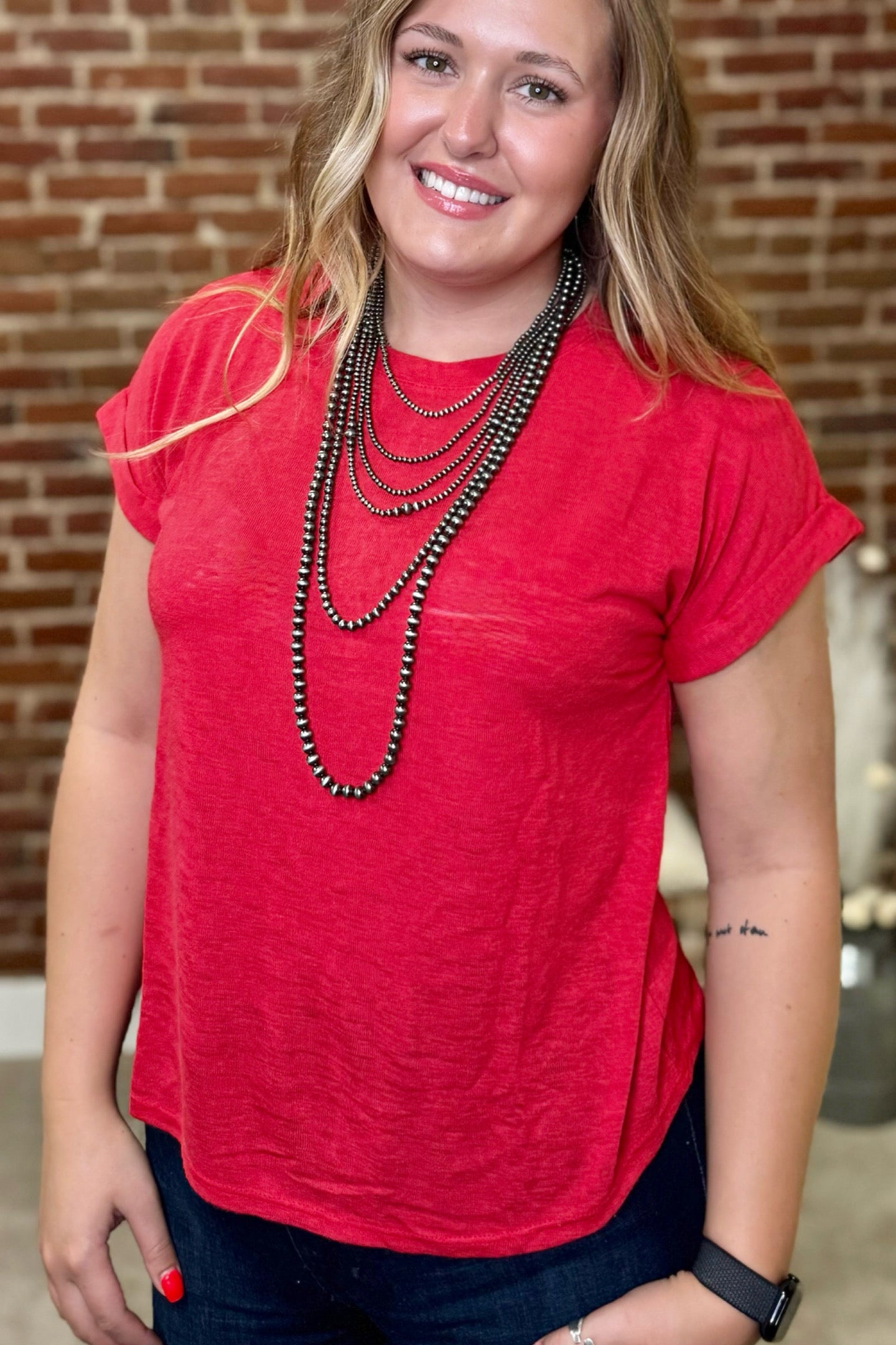 Red Rock Trails Basic Tee-Top-Wasabi+Mint-Gallop 'n Glitz- Women's Western Wear Boutique, Located in Grants Pass, Oregon