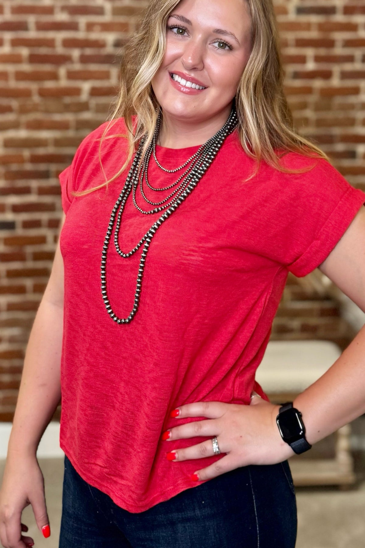 Red Rock Trails Basic Tee-Top-Wasabi+Mint-Gallop 'n Glitz- Women's Western Wear Boutique, Located in Grants Pass, Oregon