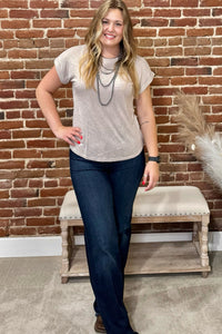 Dusty Trails Basic Tee-Top-Wasabi+Mint-Gallop 'n Glitz- Women's Western Wear Boutique, Located in Grants Pass, Oregon