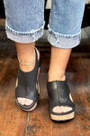 CARLEY By Corkys Washed Black Wedge-Women's Shoes-Corkys-Gallop 'n Glitz- Women's Western Wear Boutique, Located in Grants Pass, Oregon