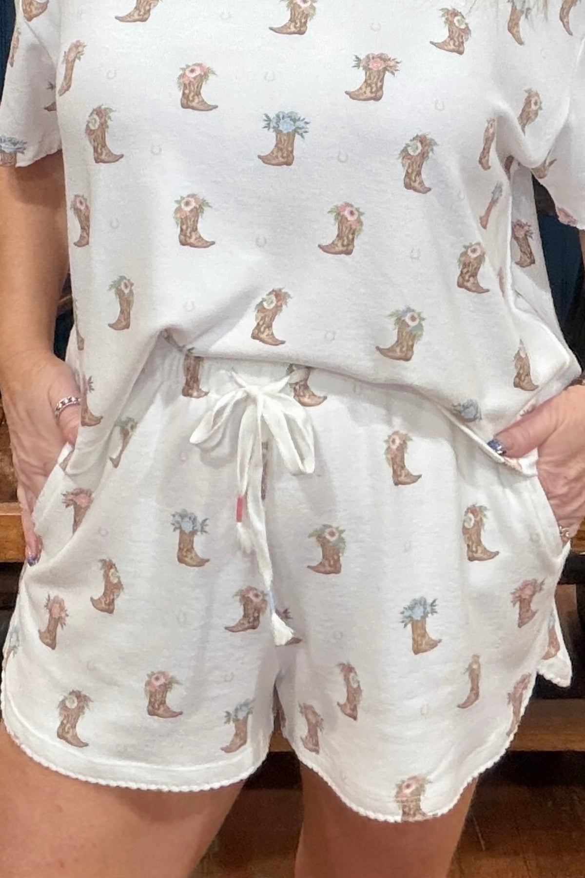 Western Blooms Pajama Short by PJ Salvage-Pajamas-PJ Salvage-Gallop 'n Glitz- Women's Western Wear Boutique, Located in Grants Pass, Oregon