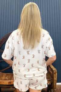 Western Blooms Pajama Short by PJ Salvage-Pajamas-PJ Salvage-Gallop 'n Glitz- Women's Western Wear Boutique, Located in Grants Pass, Oregon