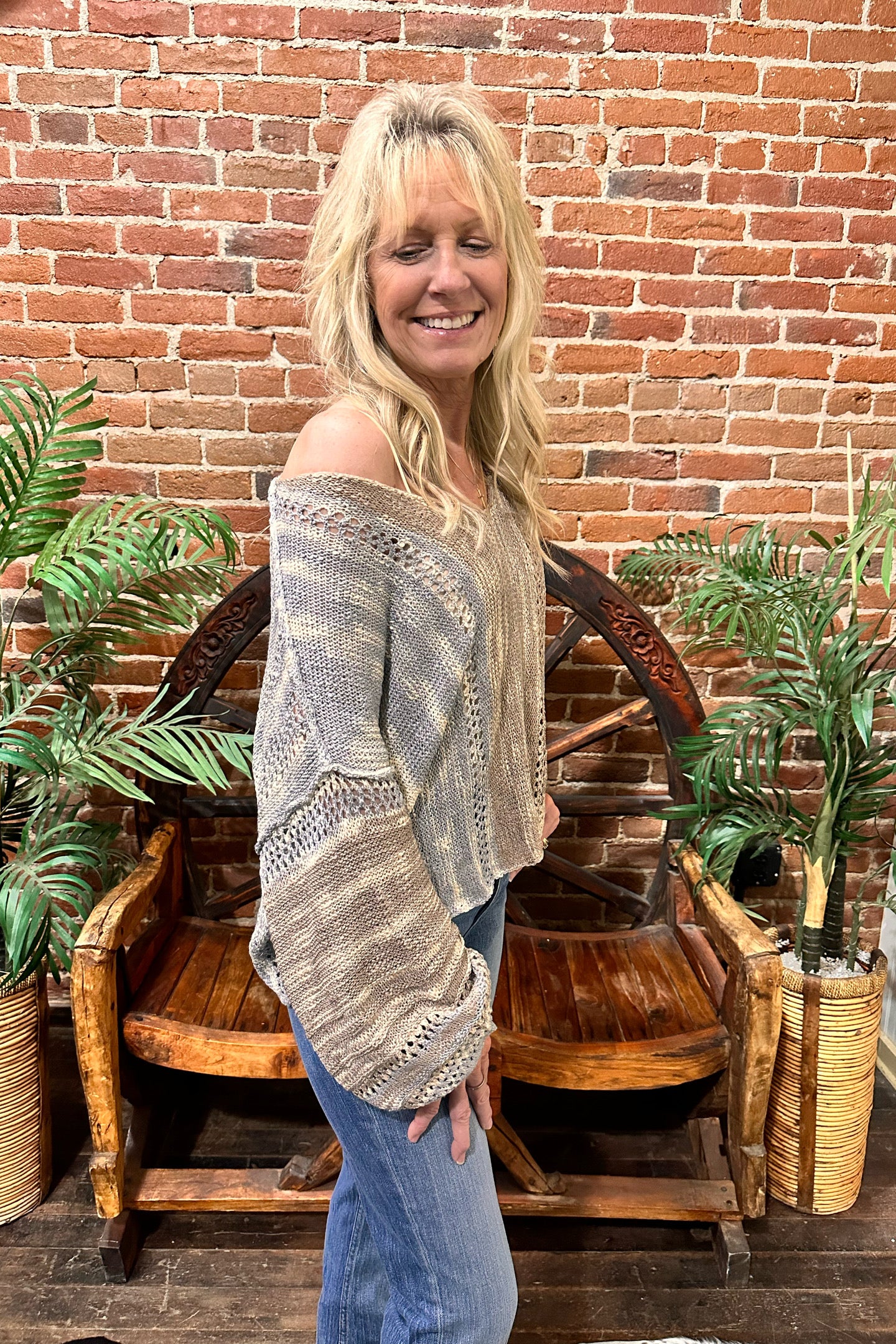Crop Pull Over Sweater By Angie-Sweater-Angie-Gallop 'n Glitz- Women's Western Wear Boutique, Located in Grants Pass, Oregon