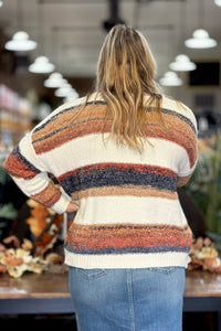 Long Sleeve Multi Stripe Sweater-Sweater-Angie-Gallop 'n Glitz- Women's Western Wear Boutique, Located in Grants Pass, Oregon