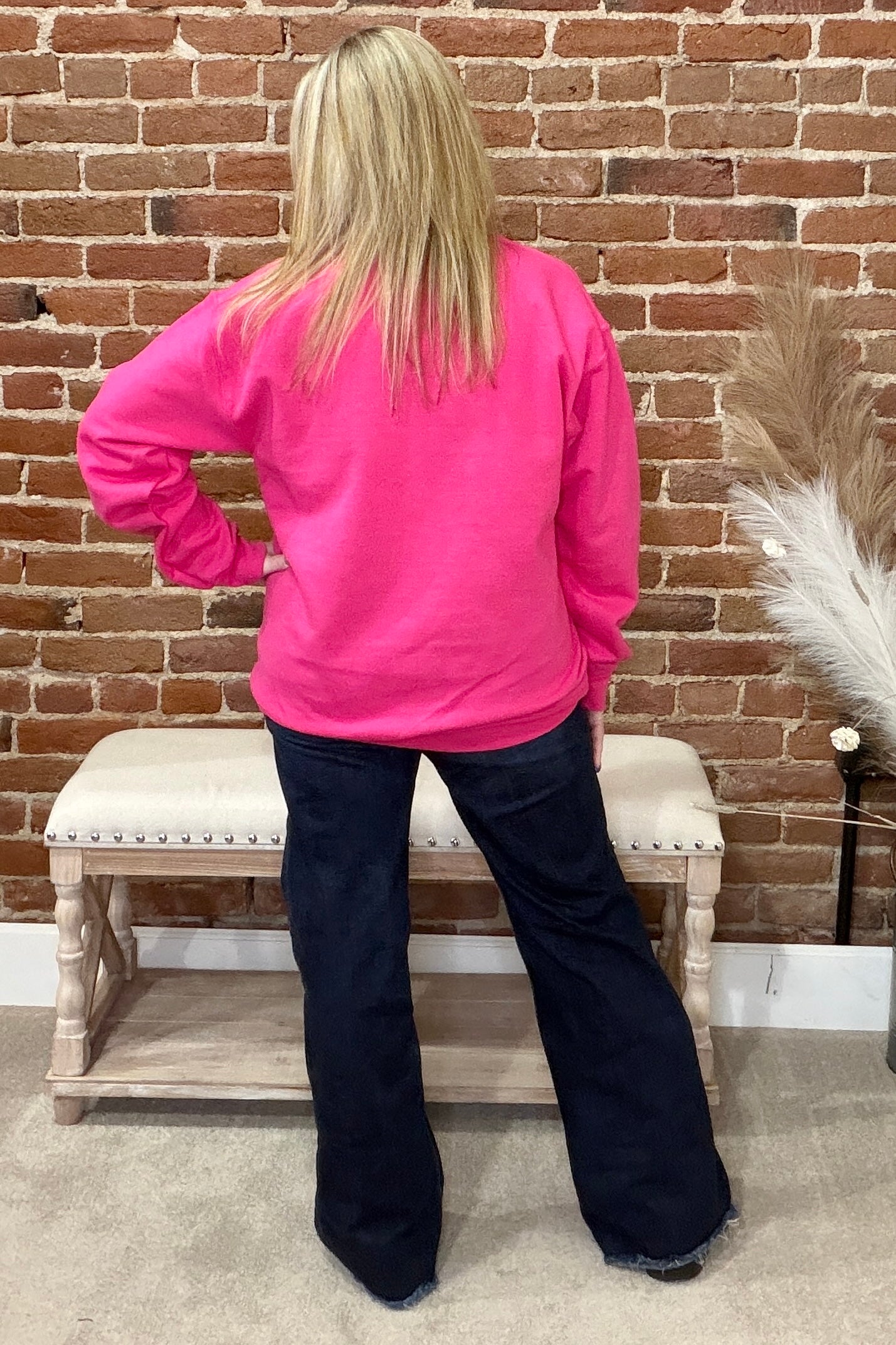 XOXO Embossed Puff Sweatshirt-Top-Melody Faye-Gallop 'n Glitz- Women's Western Wear Boutique, Located in Grants Pass, Oregon