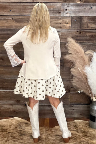 Lace On The Range Cream Button Up Top-Button Up-Vocal-Gallop 'n Glitz- Women's Western Wear Boutique, Located in Grants Pass, Oregon