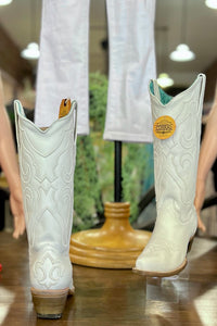 Corral LD White Embroidery Boot-Ladies Boot-Corral Boots-Gallop 'n Glitz- Women's Western Wear Boutique, Located in Grants Pass, Oregon