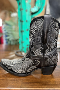 LD Grey Floral Petal Embroidery Ankle Boot by Corral