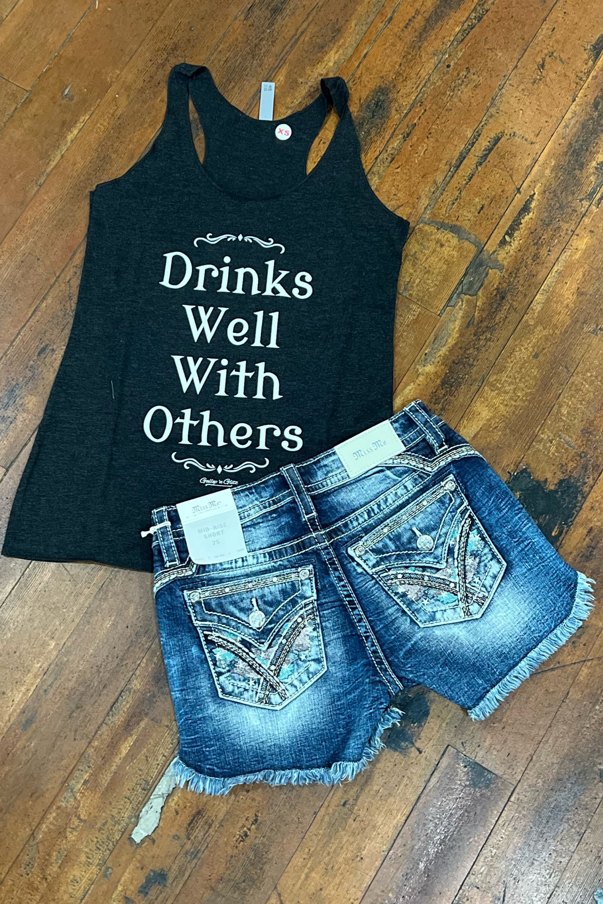 Drinks Well With Others Tank-Graphic Tank-Gallop 'n Glitz-Gallop 'n Glitz- Women's Western Wear Boutique, Located in Grants Pass, Oregon