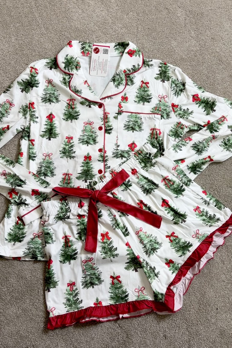 Under the Tree Ruffle PJ Set