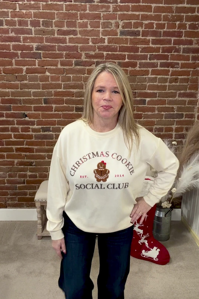 Christmas Cookie Social Club Pullover