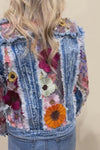 Denim 'n Lace Floral Embroidered Jacket
