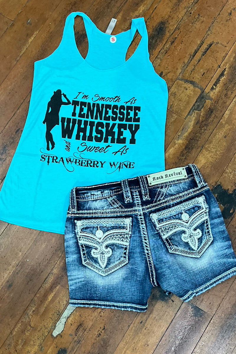 I'm Smooth As Tennessee Whiskey Tank-Graphic Tank-Gallop 'n Glitz-Gallop 'n Glitz- Women's Western Wear Boutique, Located in Grants Pass, Oregon