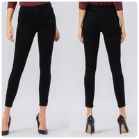 Mid Rise Super Soft Black Crop Skinny-Skinny-Vervet-Gallop 'n Glitz- Women's Western Wear Boutique, Located in Grants Pass, Oregon