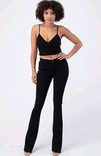 Sailey Brand Stretchy Mid-Rise Black Boot Cut Jean-Bootcut-Sailey-Gallop 'n Glitz- Women's Western Wear Boutique, Located in Grants Pass, Oregon