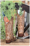 Women's Athletic Fit Leather Boot with Butterfly Inlay-Women's Boot-Tanner Mark-Gallop 'n Glitz- Women's Western Wear Boutique, Located in Grants Pass, Oregon