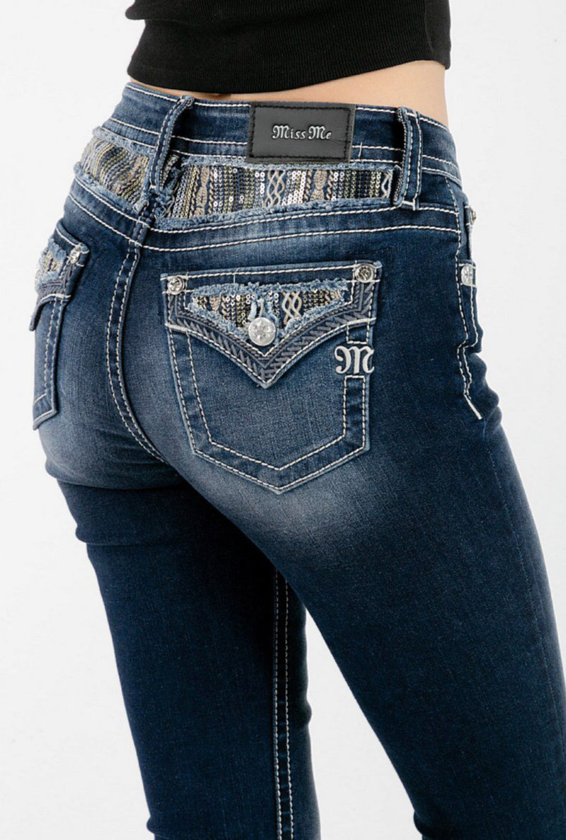 Miss Me Shimmering Gold Mid Rise Boot Cut-Bootcut-Miss Me-Gallop 'n Glitz- Women's Western Wear Boutique, Located in Grants Pass, Oregon