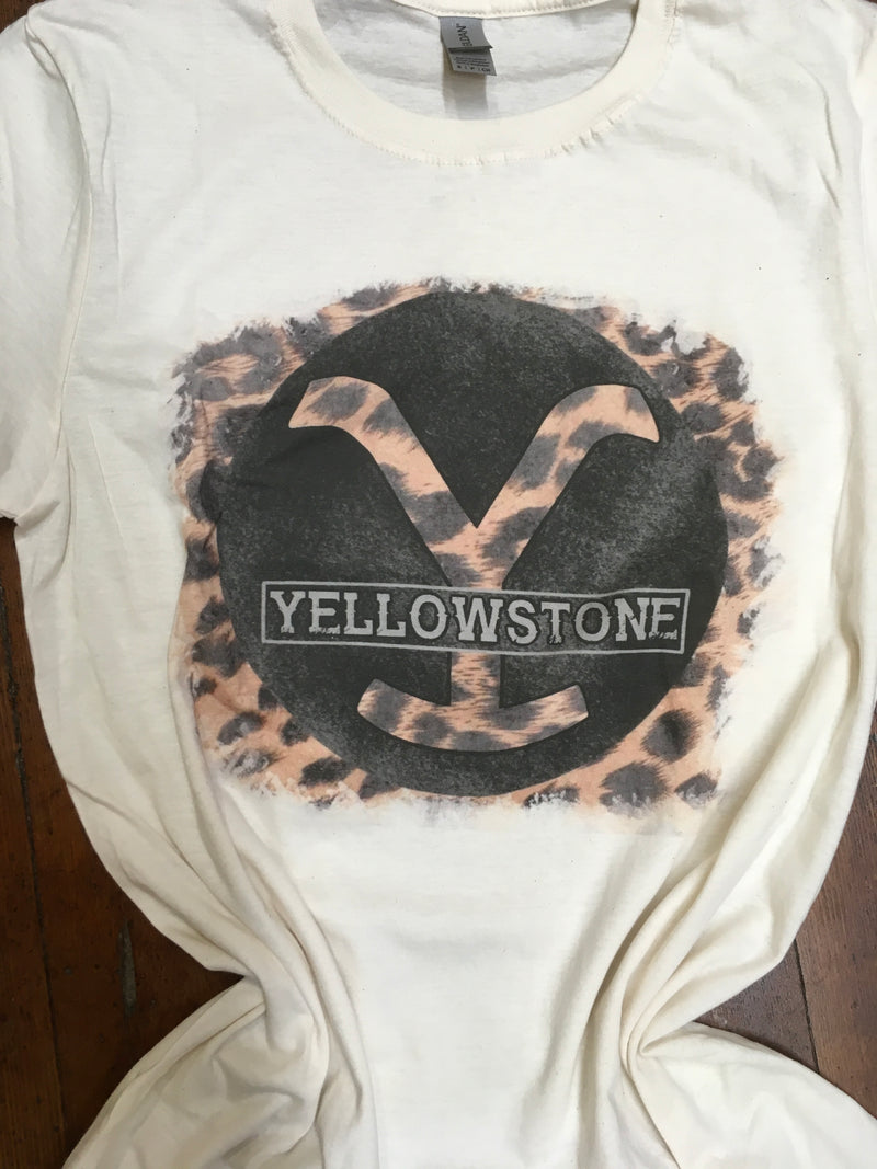 Yellowstone Cheetah Tee-top-J Coons-Gallop 'n Glitz- Women's Western Wear Boutique, Located in Grants Pass, Oregon