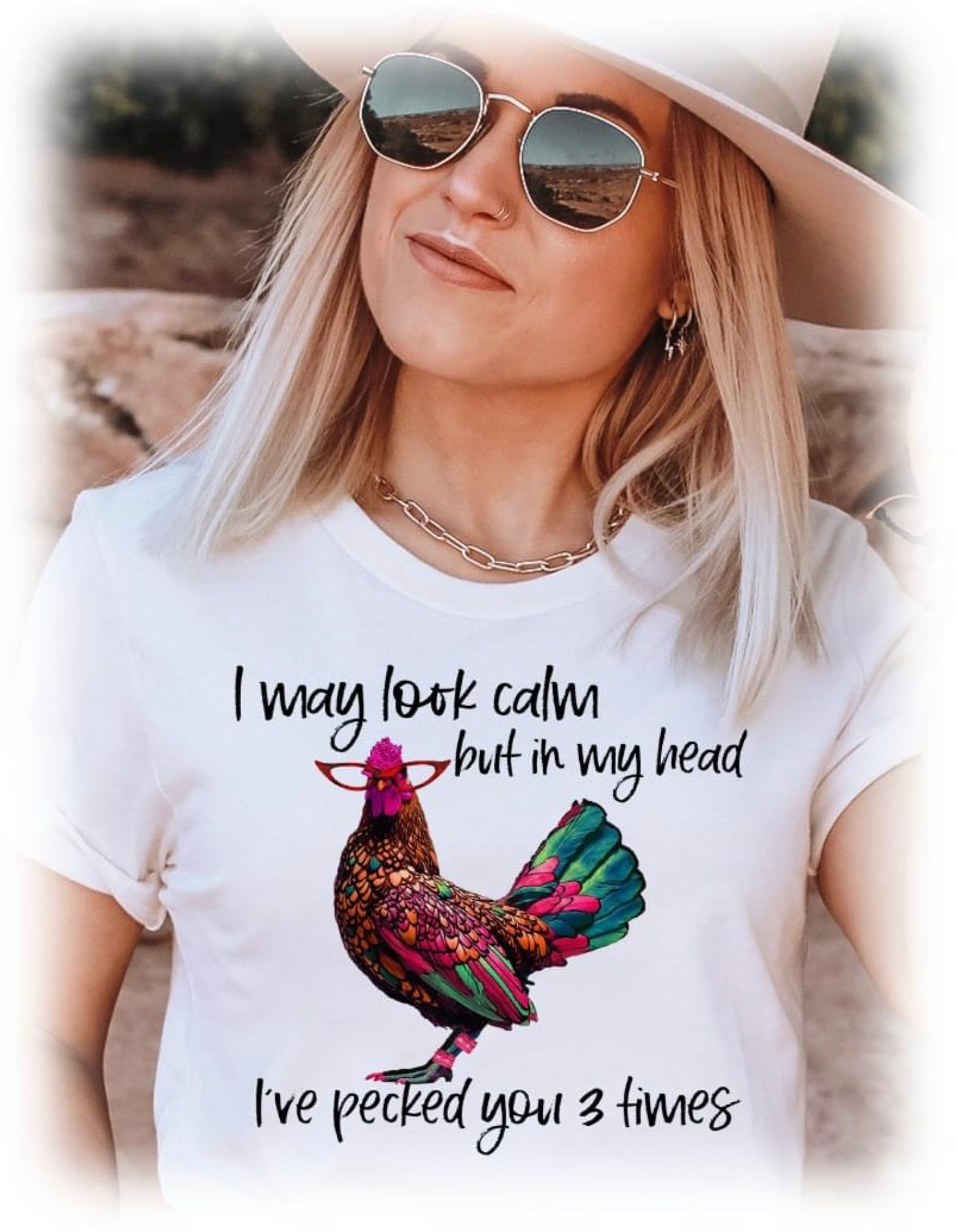I May Look Calm Tee-top-J Coons-Gallop 'n Glitz- Women's Western Wear Boutique, Located in Grants Pass, Oregon