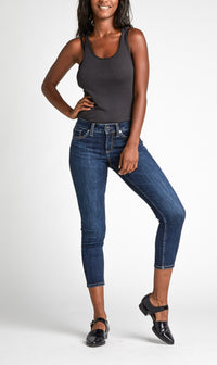 Silver Suki Mid Rise Skinny Crop-Skinny-Silver Jeans-Gallop 'n Glitz- Women's Western Wear Boutique, Located in Grants Pass, Oregon