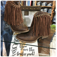 Ankle Fringe Boots-Ladies Boot-Very G-Gallop 'n Glitz- Women's Western Wear Boutique, Located in Grants Pass, Oregon