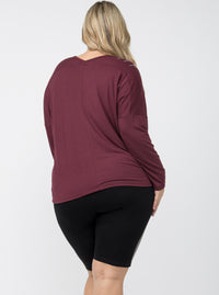 Vocal Plus Size Long Sleeve Top w/Stone Design-top-Vocal-Gallop 'n Glitz- Women's Western Wear Boutique, Located in Grants Pass, Oregon