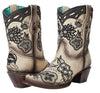 Corral White/Black Overlay & Embroidery & Studs Boot-Ladies Boot-Corral Boots-Gallop 'n Glitz- Women's Western Wear Boutique, Located in Grants Pass, Oregon